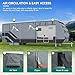 YITAHOME 27-30FT Travel Trailer RV Cover Camper Cover Super Thick Waterproof Windproof Anti-UV Rip-Stop Motorhome Covers with 2 Long Straps 4 Tire Covers Tongue Jack Cover
