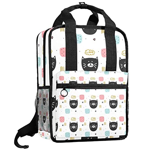 Sac à dos vintage à fleurs cartable scolaire mixte avec bretelles ajustables