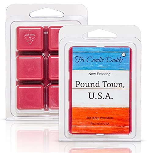 The Candle Daddy Now Entering: Pound Town, USA - Strawberry Pound Cake Scented Melt - Maximum Scent Wax Cubes/Melts - 1 Pack - 2 Ounces - 6 Cubes