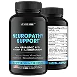 Neuropathy Support Natural Nerve Discomfort Relief - Made in USA - Nerve Antioxidant for Trigeminal Neuralgia, Diabetic & Peripheral Neuropathy - Hands, Neck, Feet & Toes Treatment Formula - 60 Caps