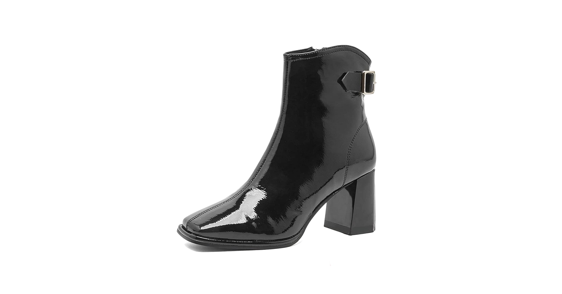 靴 D-Tona-Ankle boots in patent leather Amazon.com | FOWT Spring Chic Patent Leather Metal Chains