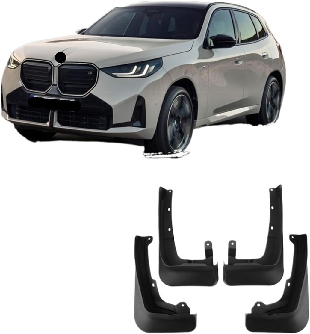 4pcs Car Mudguards Compatible with BMW X3 G45 X3M50 2025~2027 2026 Mud Flaps Flare Flap Front Rear Wheel Fender Splash Part Guard Accessorie(Black)