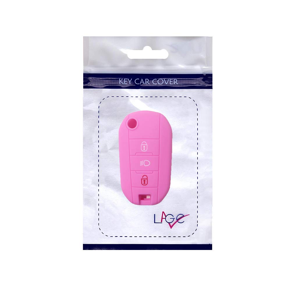 Coque Silicone Pour Clé De Voiture Citroën (Type 2BKB) - Protection Anti-rayures, Couleur Rouge