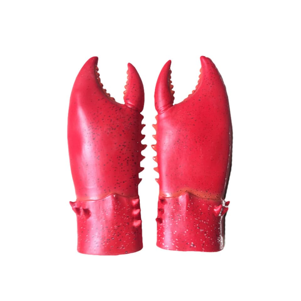 Guantes de Látex Rojo para Disfraz de Escorpión Flexibles en Halloween