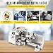 Drehmaschine 210mmx350mm,Drehmaschine Metall Klein 600W,Mini Metall Präzisions-Minidrehmaschine... Drehbank mit Gewindebereich von 10-44 TPI,Drehbank Metall Klein mit 4-Wege-Revolverpfosten
