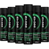 Syoss Haarspray Max Hold Haltegrad 5 (6x 400 ml), 48h Styling-Spray