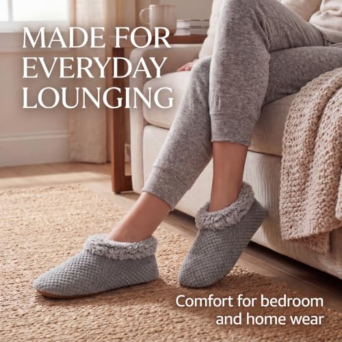 Image of Cozylook Fuzzy Slippers for Women Indoor Soft Sole Slipper Socks | Warm plush feel, non slip grippers, easy step-in, flexible bottom, bedroom and home wear