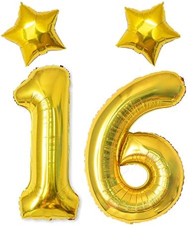 40In Giant Digital Number 30 Balloon Rose Gold + 2Pack 18In Star Balloons Rose Gold, 30th Birthday Decorations for Men and Women, 30th Anniversary Day Decorations