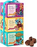 Monty Bojangles Cocoa Dusted Truffles Gift Tower (3 x 100g Pack)- 3 Luxury Chocolate Truffle Boxes - Choccy Scoffy, Scrumple Nutty & Flutter Scotch- The Perfect Chocolate Gift Box Selection