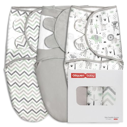 GLLQUEN BABY Swaddles Pucksack Baby 0-3 Monate,100% Bio-Baumwolle Baby...