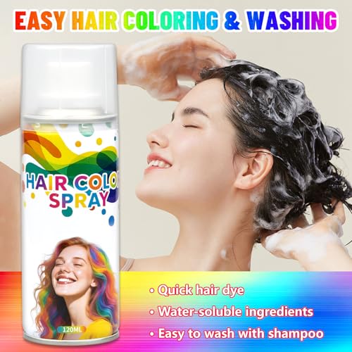 Spray Temporal para Cabello Color Púrpura 120ML miniatura 4