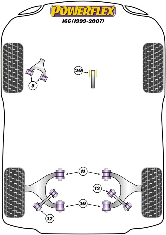 Silentblock del brazo estabilizador trasero PFR1-912 BLK casquillo suspension 3