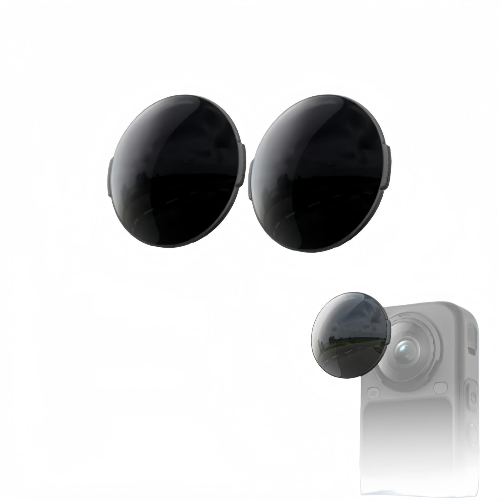 Soczewka filtrująca ND kompatybilna z Insta360 X6, wielowarstwowa soczewka ze szkła optycznego, 2-pak filtrów ND16, filtr obiektywu aparatu do nagrywania filmów krajobrazowych i nocnych (ND64)