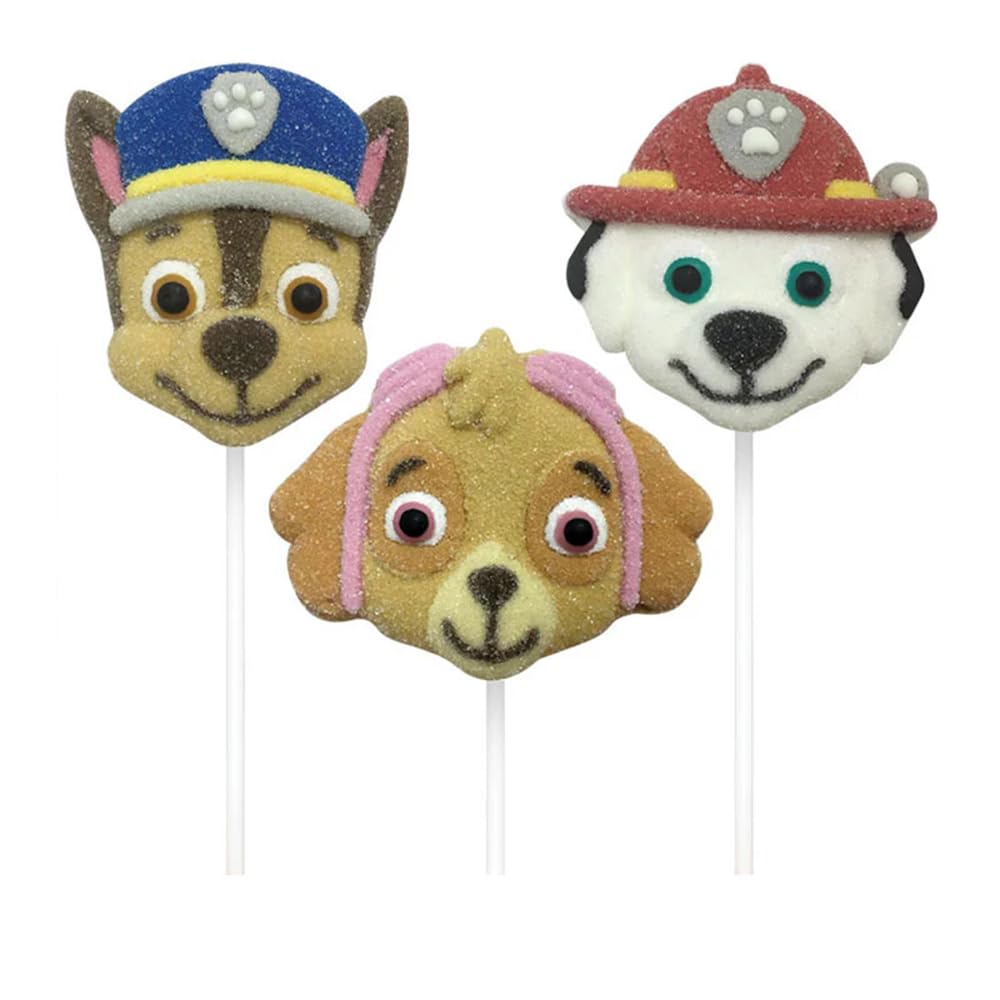 Rossini's Paw Patrol Marshmallow Gusto Frutta Espositore da 12 Unità da 45 gr Ideali Per Feste Compleanni Party Bambini