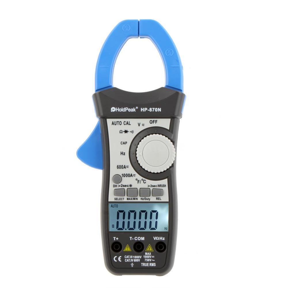 HoldPeak HP-870N Pinza Amperometrica True RMS Autorange CA/CC fino a 1000A Tensione 1000V Temperatura Frequenza Capacità