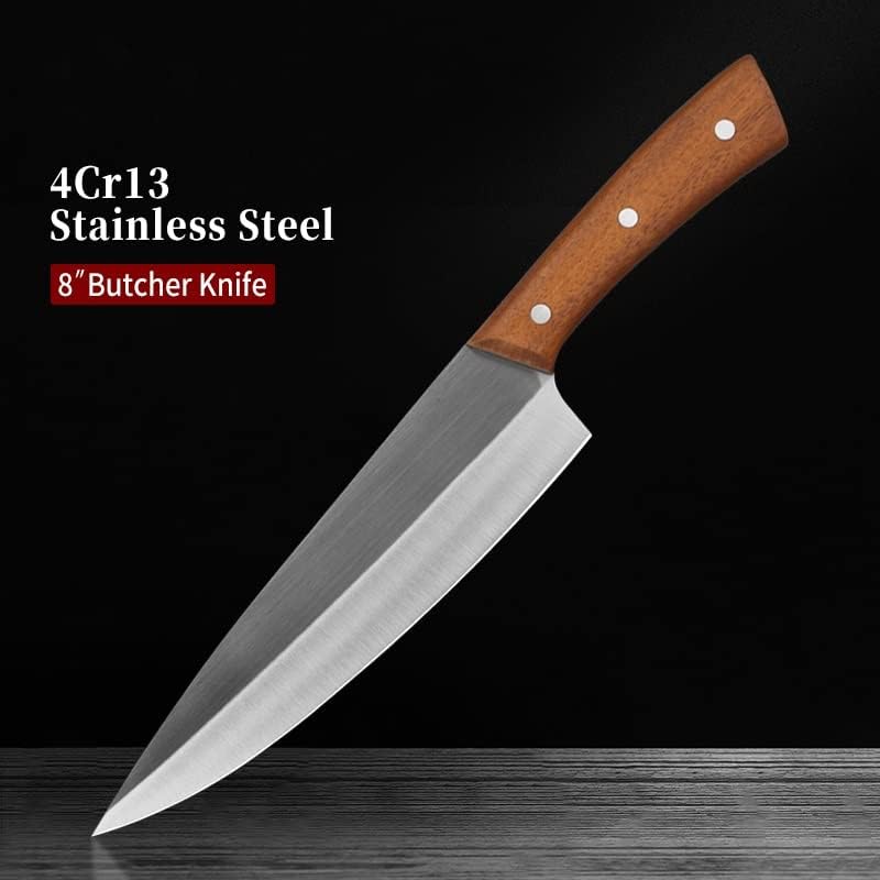 Miniatura 2 de Cuchillo de corte de carne de chef Cuchillo de carnicero de carne 4Cr13 Cuchillos de chef de acero al carbono para cocinero de cocina, cuchillo de