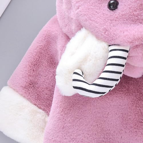 Girl Cute Ear Fleece Shawl Coats Sher𝐩a Comfortable Shaggy Winter Jackets Baby Fuzzy Warm Trendy Button Outwears3