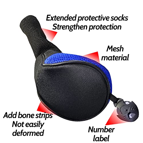 Miayaya 3 Pcs Head Covers For Golf Clubs Fairway Driver Wood Hybrid Club Head Covers Long Neck Mesh Sports Fan Golf Club Head Covers Set With Interchangeable No. Tags 2 3 4 5 6 7 X Club Accessories #TOP5