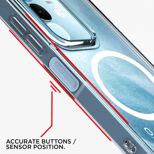 Image of Pikkme Back Cover for Vivo T4x 5G / iQoo Z10x 5G / Vivo Y31 Pro 5G Mag-Safe Shockproof PC + TPU Protective Case Magnetic Support Bumper Case (Transparent Mag-Safe)