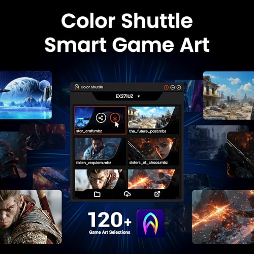 Image of BenQ MOBIUZ EX271QZ 27 inch Gaming Monitor, 3rd Gen QD-OLED, 500Hz, 0.03ms, HDMI2.1, USB-C, VESA DisplayHDR True Black 500, MOBIUZ Color Tuning, eARC, 3-Year OLED Warranty