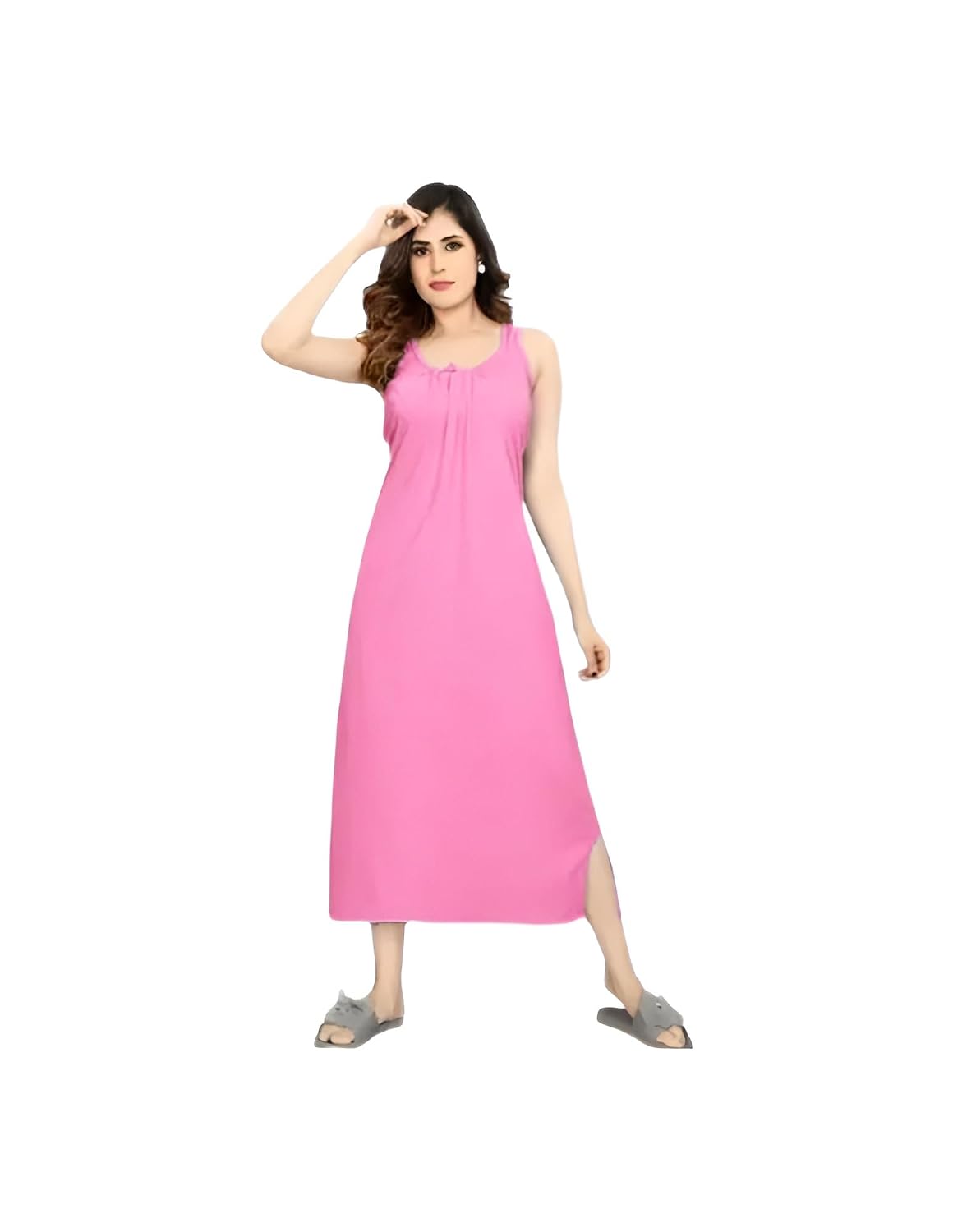 SK COMFORT Women's/Girls Cotton Fabric Beautiful Plain Nighty, Nightgown, Nightdress/Gown Slips, Maxi for Women (Pack of 1) - Review, Price and Buying Guide
