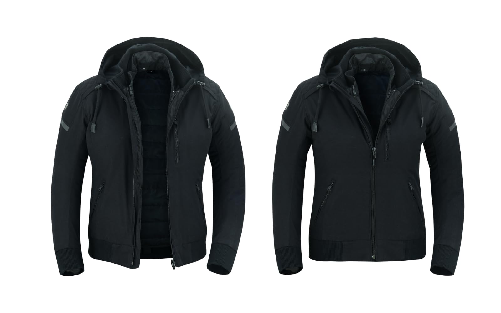 BLACKWILD - Chaqueta de moto para mujer, con certificado CE de City Street, ligera y transpirable, con capucha desmontable