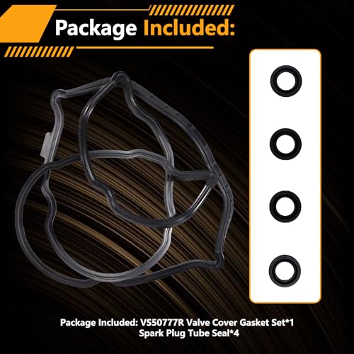 Image of Valve Cover Gasket with 4 Spark Seal, Replace VS50777R | Compatible with 2007-2012 Nissan Altima /Rogue /Sentra 2.5L Engine Code QR25DE