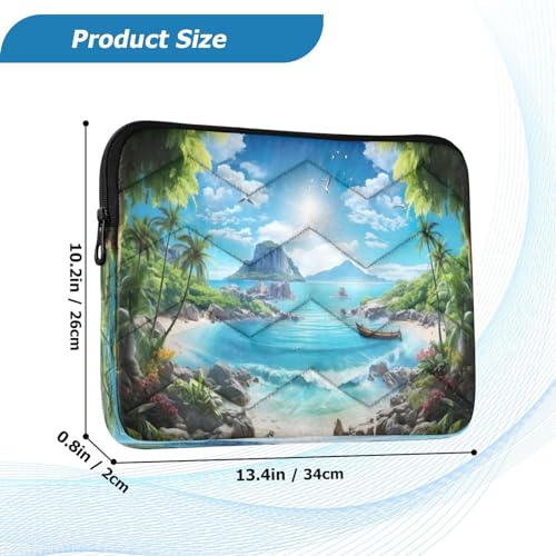 Funda para portátil 13-14 pulgadas con diseño tropical miniatura 3