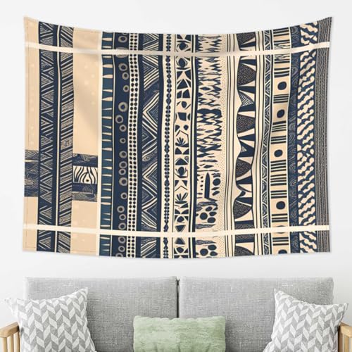 Tapisserie africaine pour habiller un grand mur vide de salon 203x152 cm