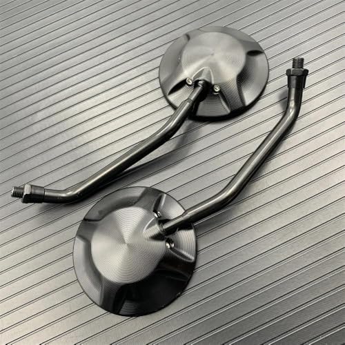 Retrovisores de moto redondos negros CNC para CB400 tuning 5