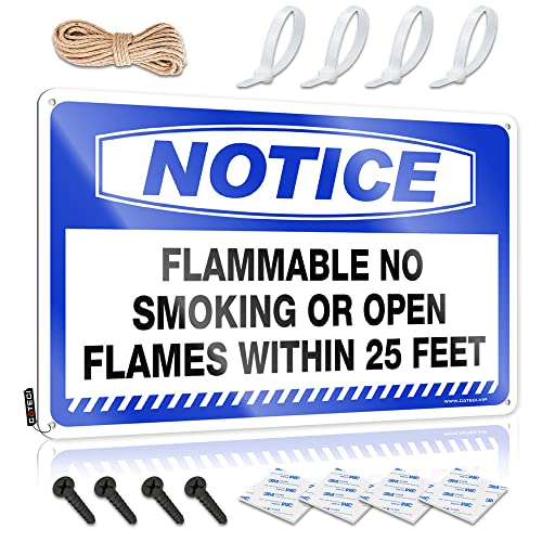 CakJuice おもしろ看板 寝室用 予告 可燃性 禁煙 火気なし 25フィート以内 ブリキ看板 ホットビール ブリキ看板 ブリキの装飾(サイズ:30X40CM )