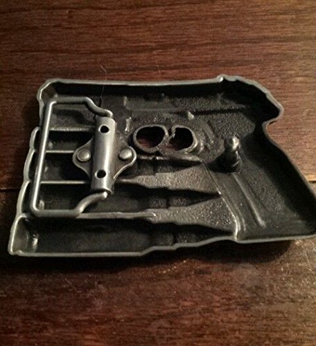 MENS NOVELTY METAL GUN AND AMMO DESIGN BELT BUCKLE FAST DISPATCH