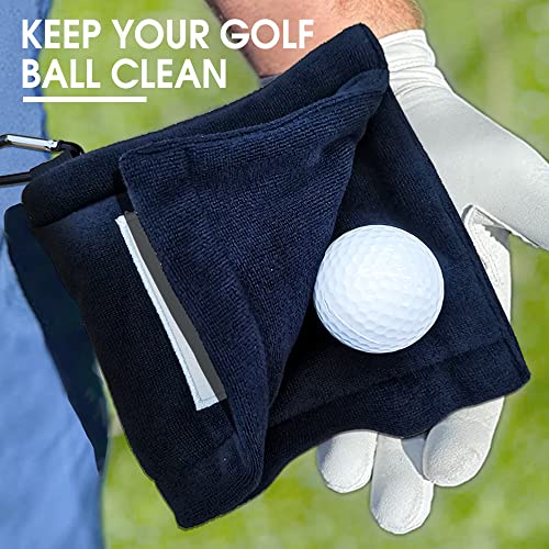 Touner It Take A Lot Of Funny Golf Ball Cleaning Towel Pocket With Clip Wiping Cloth Cleaning Tool, Golf Accessories, Golf Fan, Husband Grandpa, Papa, Dad, Retirement Gift For Men Women #TOP4