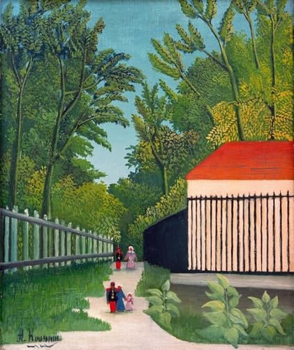 Toile La Promenade du Parc Montsouris Henri Rousseau 60x90cm pour décoration de chambre