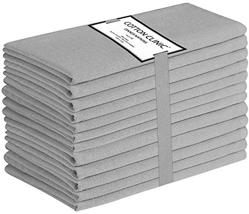 Cotton Clinic Cloth Dinner Napkins 20x20 - 12 Pack, 100% Cotton Soft