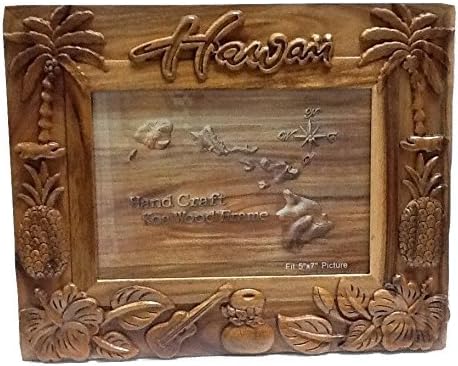 Koa Wood Handcrafted 5"x7 Picture Frame HAWAII Design