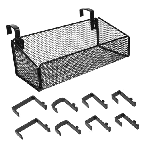 Pretyzoom Panier Suspendu De Rangement En MéTal Pour Chevet Organisateur De Chevet Suspendu Polyvalent Pour Lits SuperposéS Dortoirs Avec 10 Crochets Pour TéLéPhone...