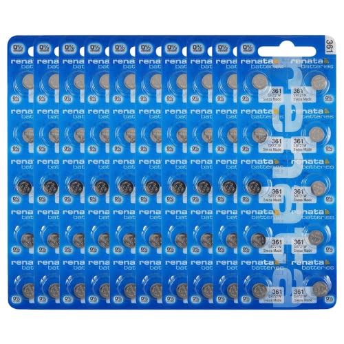 Baterías Renata 361 SR721W 1.55V Óxido de Plata 100 Unidades miniatura 1