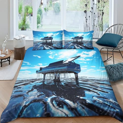 Housse de couette piano instrument à eau ensemble 3 pièces 220x240 - 2