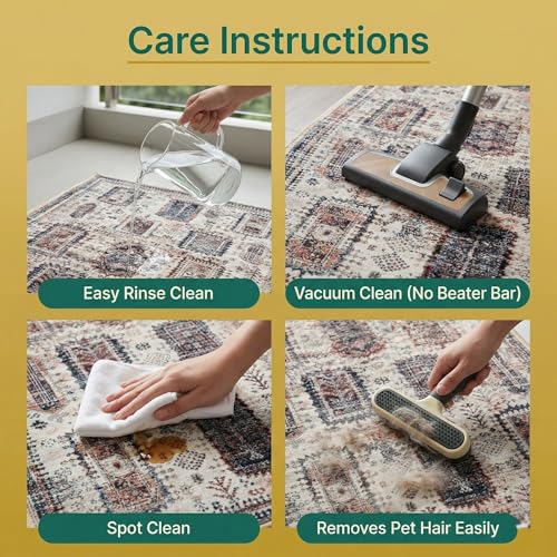 Image of Dream Weaverz Anti Slip Rectangular Carpet for Living Room & Hall | Silk | Flat Woven Soft Washable Floor Mat for Home, Bedroom Floor & Kitchen | Durable Anti Skid Rug for Daily Use (4 X 6) feet