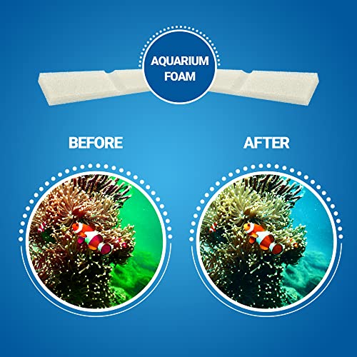 Aquashine Replacement White Foam Filter Pads Fits Fluval Fx4 / Fx5 / Fx6 (12 Pack) #TOP2