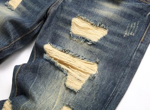 RXXKKK Men's Regular Fit Ripped Jean4