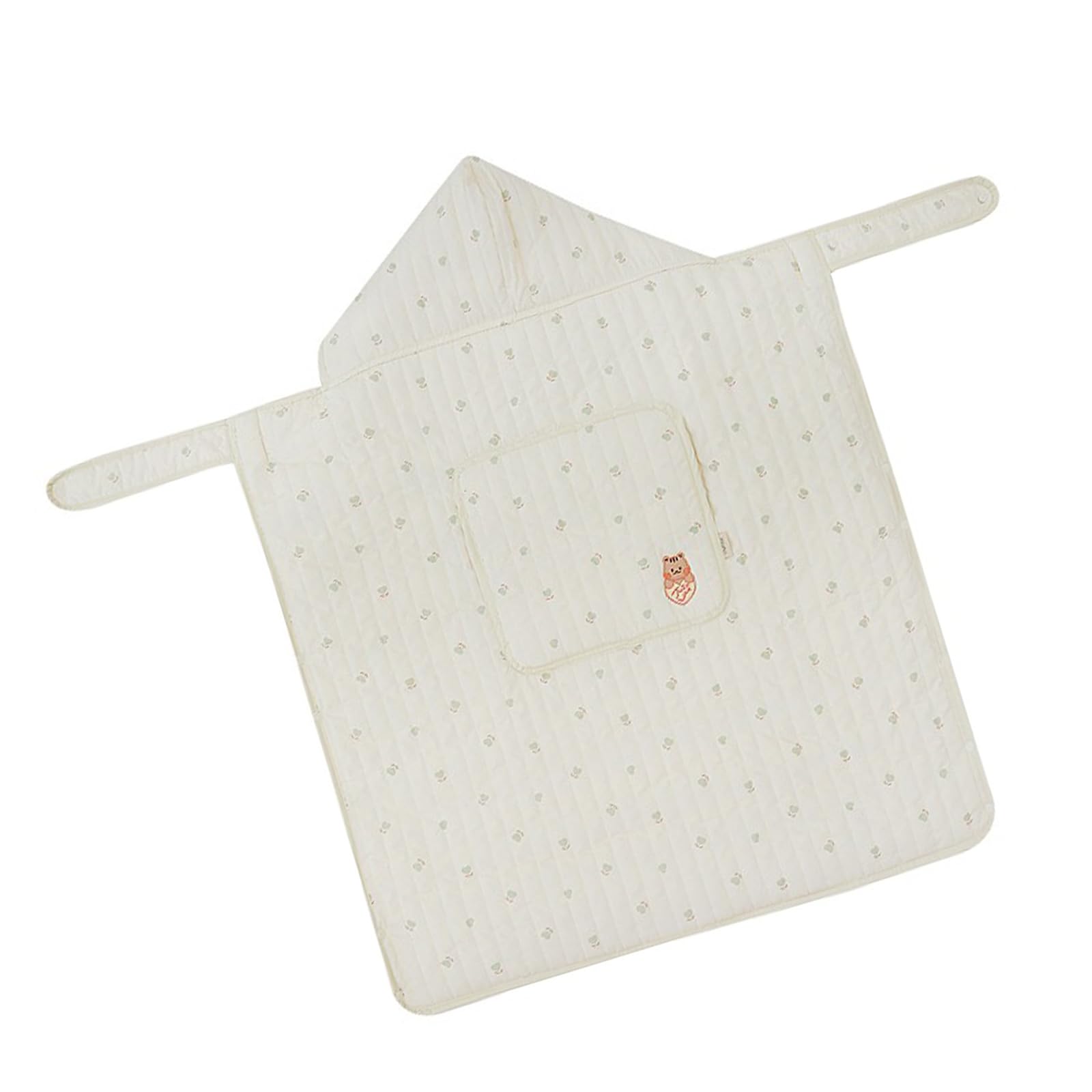 Couverture à capuche absorbante en coton avec imprimé ludique pour enfant