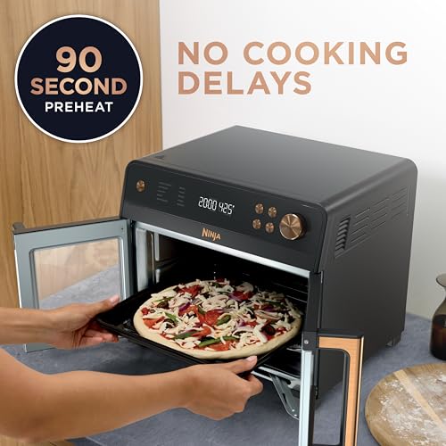 Image of Ninja | French Door Premier Air fry Oven | 10-in-1 functions | 20.3-qt capacity | 5-qt Air Fry Basket, Sheet Pan, Wire Rack, Broil Rack | PFAS-free, Dishwasher-Safe Accessories | Black | FO101BK