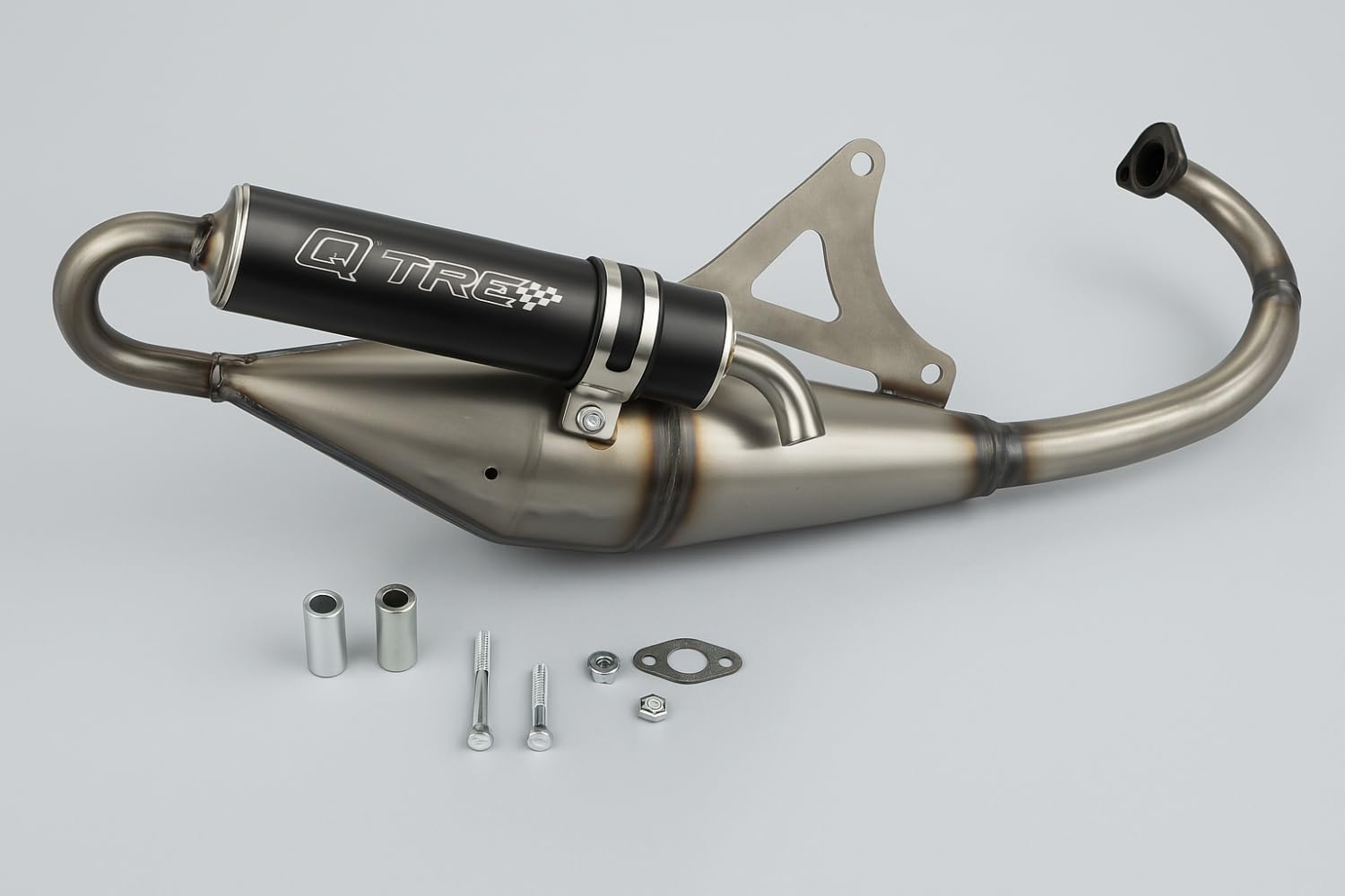 Q-TRE Auspuff mit E-Zulassung – passend für Gilera Runner, Piaggio Quartz, NRG MC3, Derbi GP1 – 50ccm 2-Takt
