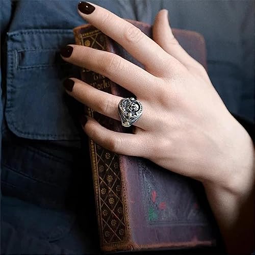 Goohopsun Memento Mori Skull Men's Biker Ring, Antique Stainless Steel Skull Biker Ring, Skull Rings For Men And Women #TOP5
