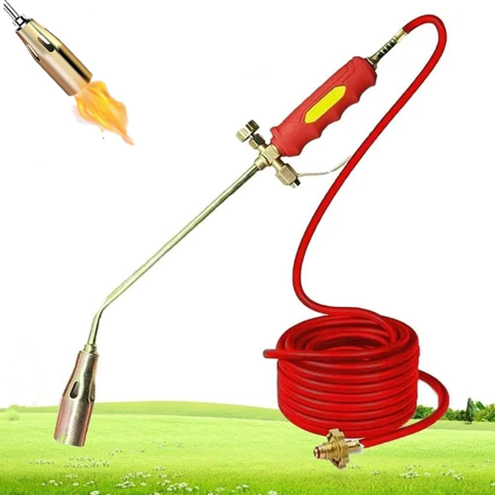 Nuevo kit de soplete de propano para quemar malas hierbas, sopletes para exteriores, soplete portátil de propano para quemar malas hierbas, interruptor doble multifunción (5meters)