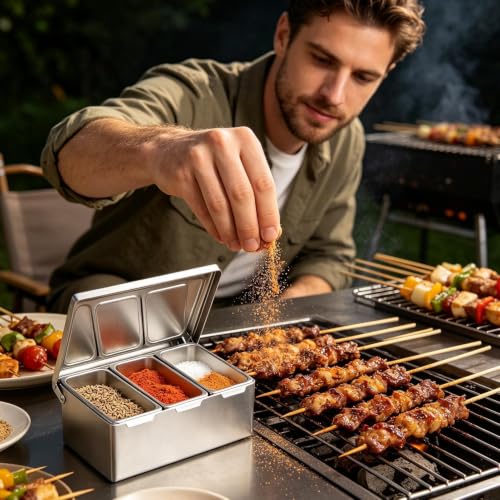 Especiero de acero inoxidable que ordena tu despensa fácilmente 7