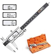 Digital Caliper 6" Measuring Tool, Polishing Finish Stainless Steel Precision Electronic Vernier ...