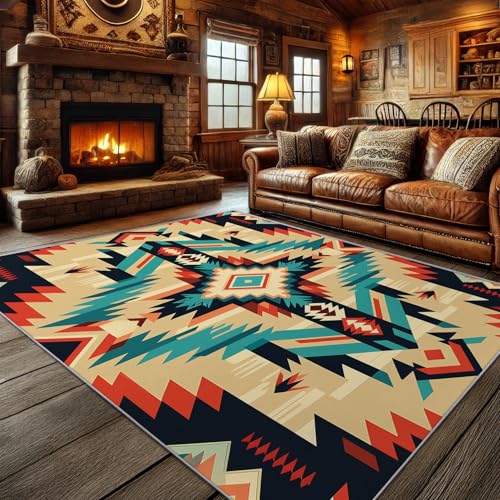Aquailis Southwest Rugs for Living Room - 7x10 Rug, Tribal